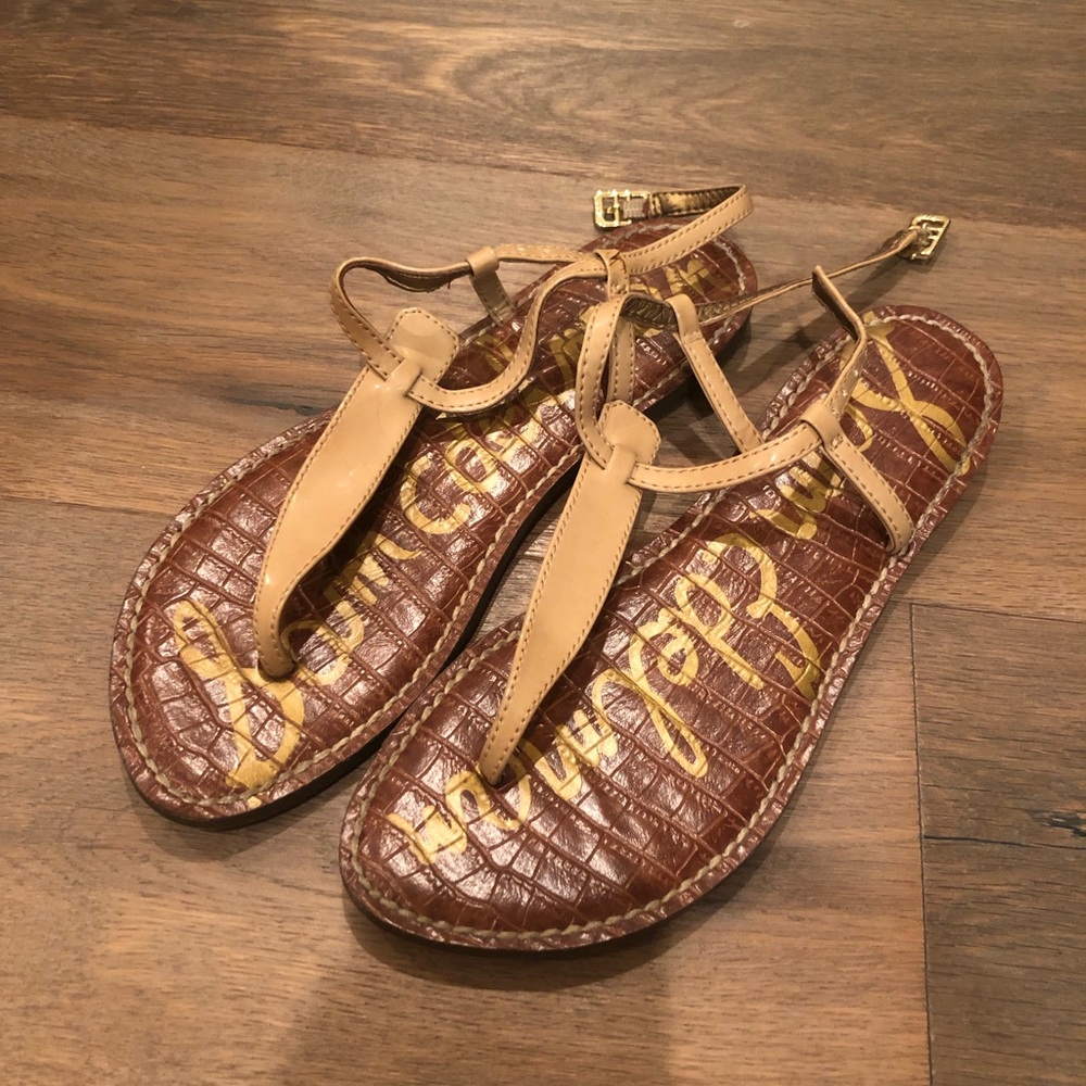 Sam Edelman Tan T-strap sandal